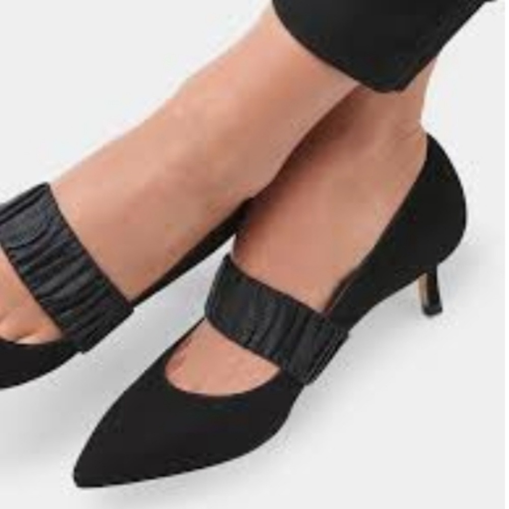 L.K. Bennett Black Kitten Heels Shoes US 6/EU 36